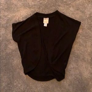 Belle duJour Girls Short Sleeve Knit Black Sweater